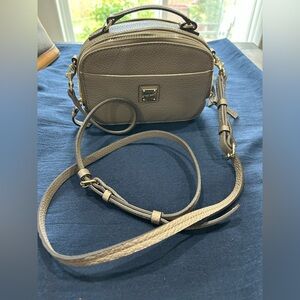 Authentic Dooney & Bourke Belvedere Ambler in rich taupe leather.